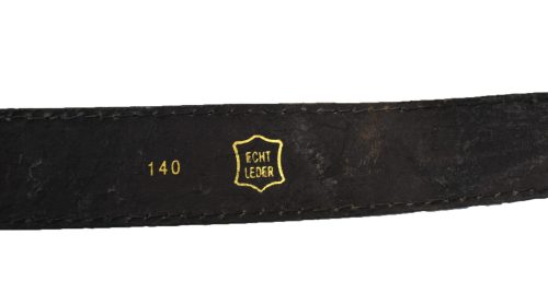 Bőr nagyméretű öv 3 cm széles - Fekete - 6XL