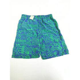Mintás nagyméretű short kék-zöld - Zöld - 2XL