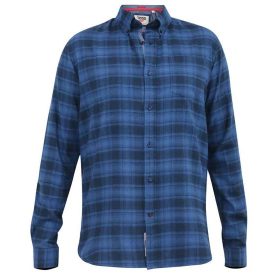 Duke Bruce  kockás ing hosszú ujjú - Kék - 3XL