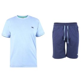 Duke nagyméretű pizsama kerek nyakú - Kék - 7XL