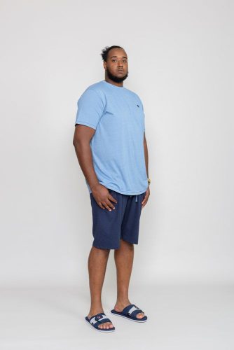 Duke nagyméretű pizsama kerek nyakú - Kék - 7XL