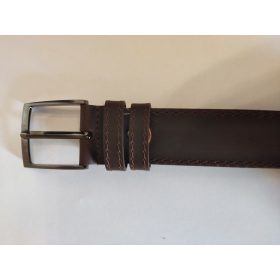 Bőr nagyméretű öv 4 cm széles - Barna - 2XL