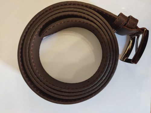 Bőr nagyméretű öv 4 cm széles - Barna - 2XL