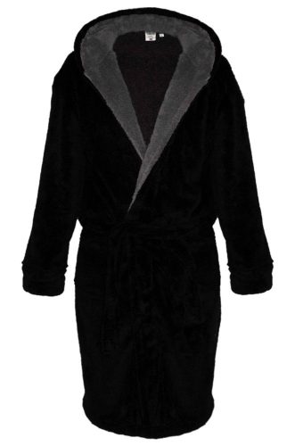 Duke  plüss kapucnis köntös - Fekete - 6XL