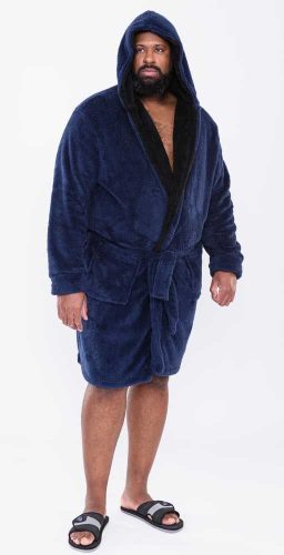 Duke  plüss kapucnis köntös - Kék - 8XL