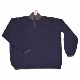   Intuition nagyméretű cipzáras nyakú pulóver - Kék - 2xl