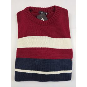   Intuition nagyméretű kerek nyakú , bordás pulóver - Kék/bordó- 2xl