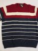 Intuition nagyméretű kerek nyakú , bordás pulóver - Kék/bordó- 2xl