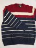 Intuition nagyméretű kerek nyakú , bordás pulóver - Kék/bordó- 3xl