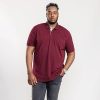 Duke Grant nagyméretű galléros póló -bordó - 6XL
