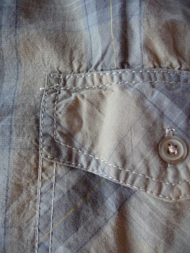 GCM  filmnyomott hosszú ujjú ing kockás - Drapp - 4XL