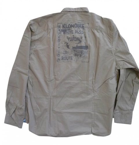 GCM  filmnyomott hosszú ujjú ing - Drapp - 3XL