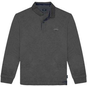 Double  hosszú ujjú galléros póló - Khaki - 8XL