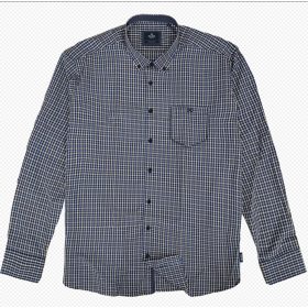 Double nagyméretű kockás ing - kék - 9XL
