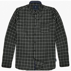 Double nagyméretű kockás ing - oliva - 8XL