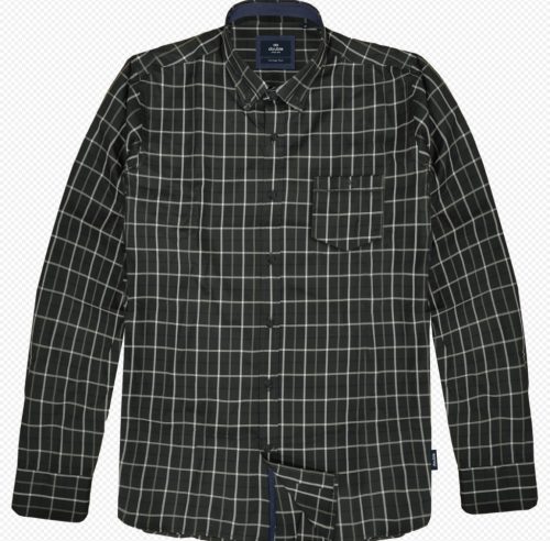 Double  kockás ing - oliva - 8XL