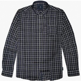 Double nagyméretű kockás ing - kék/fehér - 9XL