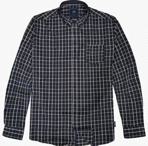 Double  kockás ing - kék/fehér - 9XL