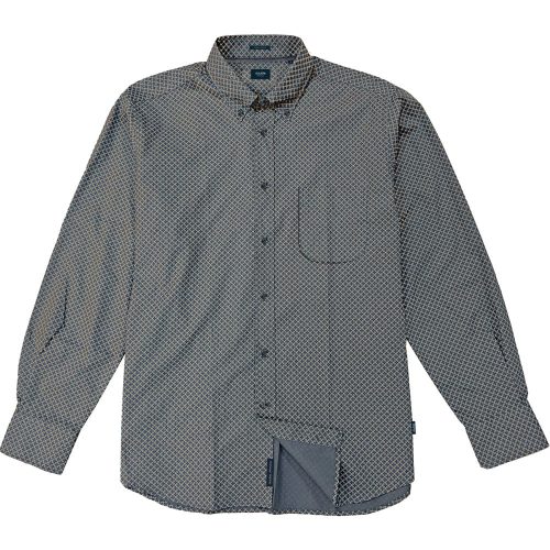 Double nagyméretű mintás ing - Barna - 7XL