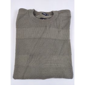   Intuition nagyméretű kerek nyakú, mintás pulóver - khaki - 2xl