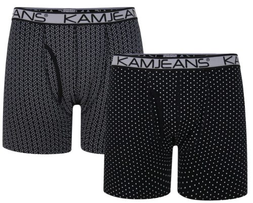 KAM  mintás boxer-fekete - 5XL
