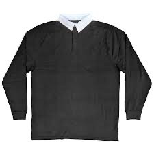 KAM hosszú ujjú galléros nagyméretű póló - Kék - 6XL