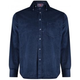 KAM  hosszú ujjú ing kordbársony - Kék - 5XL
