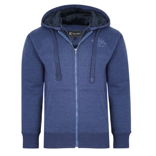 KAM kapucnis nagyméretű pulóver - kék - 8XL