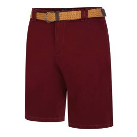 KAM  nagyméretű vászon bermuda - bordó - 50