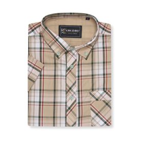 KAM  kockás ing - drapp - 3XL