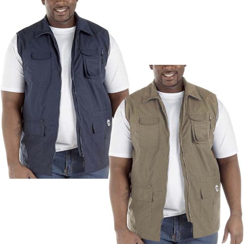 Duke nagyméretű sokzsebes mellény Enzo - drapp - 5XL