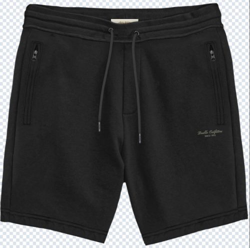 Double nagyméretű pamut short - fekete - 6XL