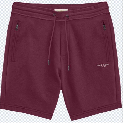 Double nagyméretű pamut short - bordó- 6XL