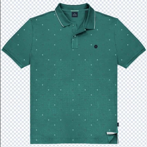 Double  mintás piké póló - zöld - 6XL
