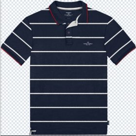 Double  mintás piké póló - kék/fehér - 6XL