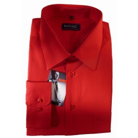 Royal  hosszú ujjú ing - Piros - 4XL