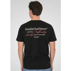 Double mintás nagyméretű póló - fekete - 6XL