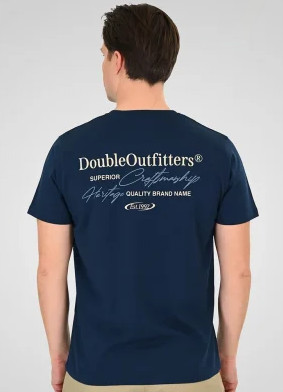 Double mintás nagyméretű póló - kék - 6XL
