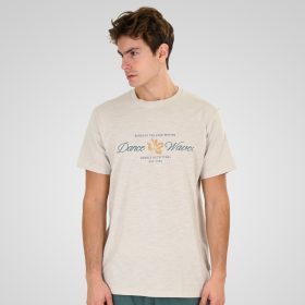 Double mintás nagyméretű póló - bézs - 6XL