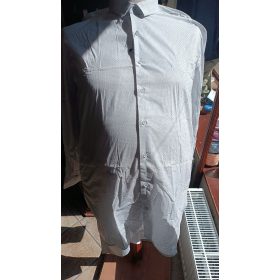 Thomas  mintás hosszú ujjú ing - Fehér - 4XL