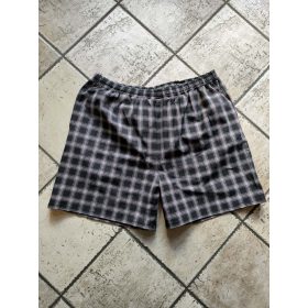 Thomas kockás vászonshort  kockás fekete-lila - 3XL