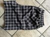 Thomas kockás vászonshort  kockás fekete-lila - 3XL