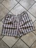 Thomas kockás vászonshort  kockás drapp-piros-fekete - 5XL