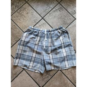 Thomas kockás vászonshort  kockás kék-fehér - 3XL