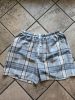 Thomas kockás vászonshort  kockás kék-fehér - 5XL