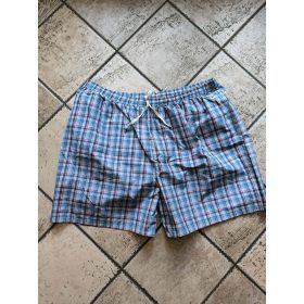Thomas kockás vászonshort  kockás kék-piros- 3XL
