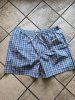 Thomas kockás vászonshort  kockás kék-piros- 4XL