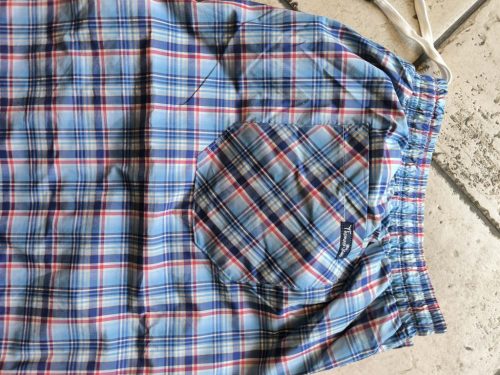 Thomas kockás vászonshort  kockás kék-piros- 6XL