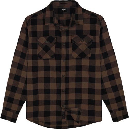 Double nagyméretű flanel ing kockás - Fekete-Barna - 4XL