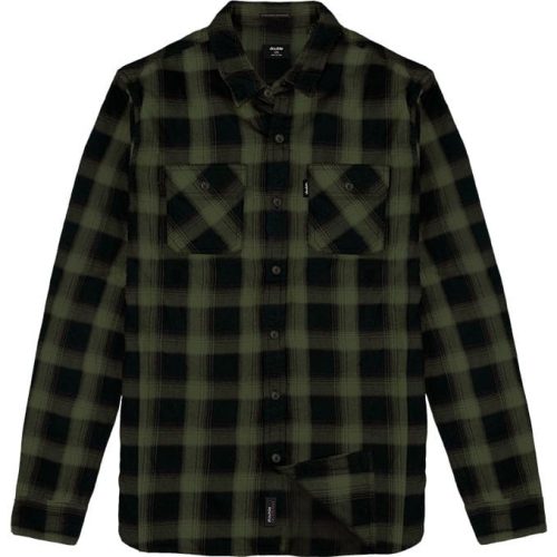 Double nagyméretű flanel ing kockás - Fekete-Khaki- 4XL